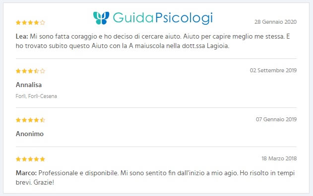 Acatemera Lagioia Psicologa - Recensioni su Guidapsicologi.it